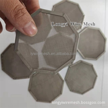304 stainless steel woven mesh edged filter disc